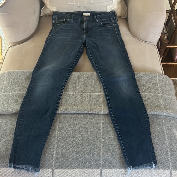 MOTHER denim The Looker Ankle Fray stretch No Play wash size 28 - Picture 3 of 6